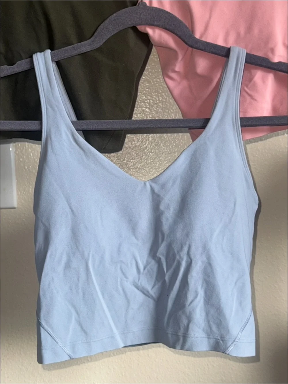 3-Pack Lululemon Align Tanks (2021):  Olive, Blush Pink, Light Blue